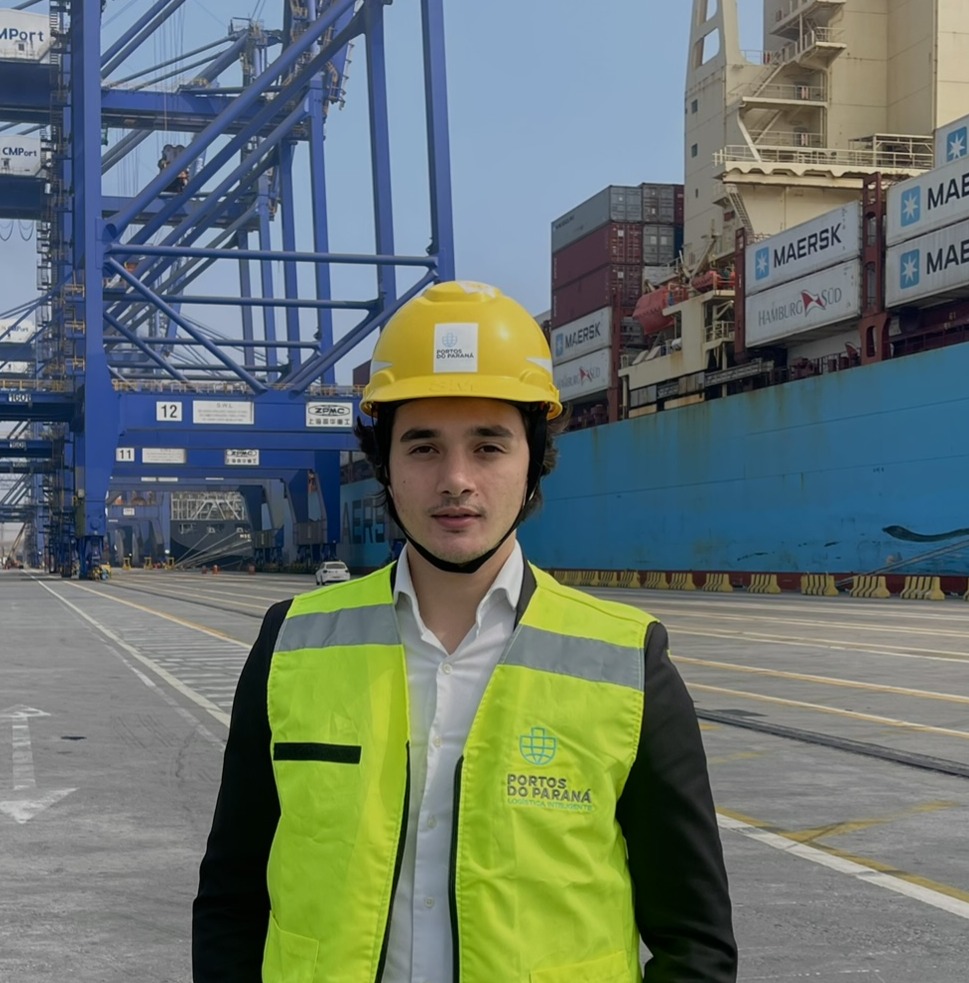 Filipe Sestak, CEO da Zero Global Exchange no Porto de Paranaguá